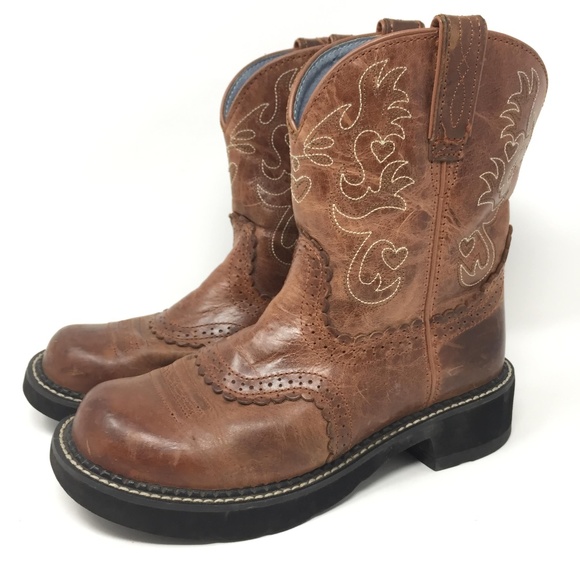 Ariat Shoes - Ariat Brown 8.5 B Fatbaby Saddle Western Boot